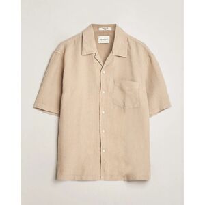 GANT Relaxed Fit Linen Resort Short Sleeve Shirt Concrete Beige