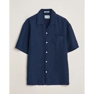 GANT Relaxed Fit Linen Resort Short Sleeve Shirt Marine