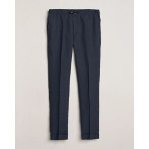 Paul Smith Linen Drawstring Trousers Navy