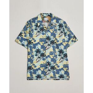 PS Paul Smith Prined Flower Resort Short Sleeve Shirt Blue