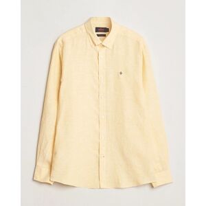 Morris Douglas Linen Button Down Shirt Yellow