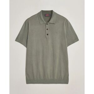 Morris Cenric Cotton Knitted Short Sleeve Polo Green