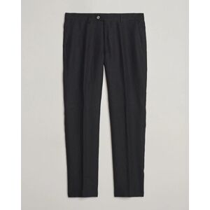 Oscar Jacobson Denz Linen Trousers Black