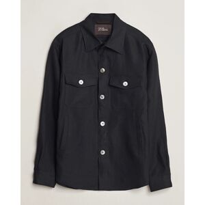 Oscar Jacobson Maverick Linen Shirt Jacket Black