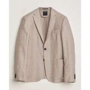 Zegna Unconstructed Linen Blend Blazer Brown