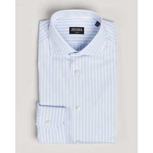 Zegna Slim Fit Dress Shirt Light Blue Stripe