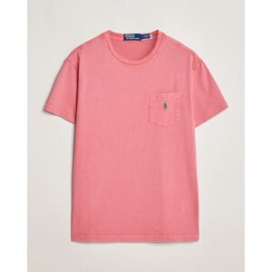 Polo Ralph Lauren Cotton Linen Crew Neck T-Shirt Pale Red