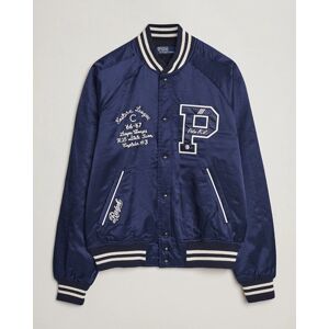 Polo Ralph Lauren Varsity Bomber Satin Jacket Aviator Navy