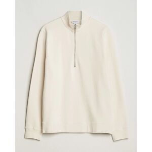 Sunspel Loopback Half Zip Sweatshirt Undyed