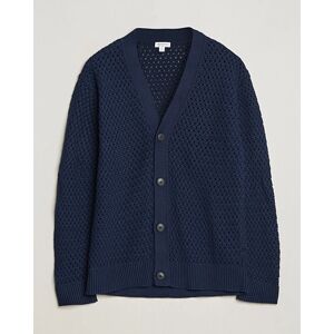 Chunky Knit Cotton Cardigan Navy