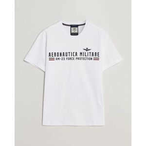 Aeronautica Militare Logo Crew Neck T Shirt Off White