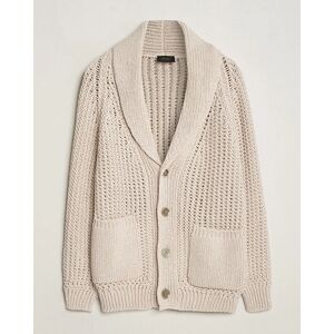 Brioni Cotton/Wool Shawl Cardigan Light Beige