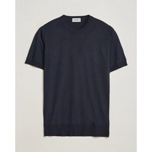 John Smedley Hilcote Wool/Sea Island Cotton T-Shirt Navy