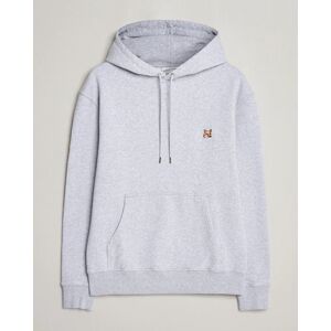 Maison Kitsune Fox Head Hoodie Light Grey Melange