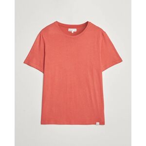 Merz b. Schwanen Organic Cotton Washed Crew Neck T-Shirt Newman Red