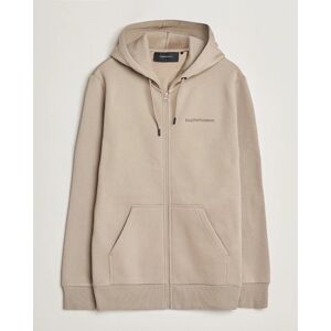 Peak Performance Original Logo Full Zip Hoodie Avid Beige