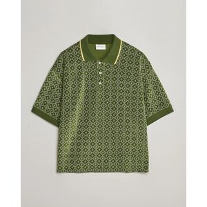 Drôle de Monsieur Short Sleeve Monogram Polo Green