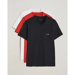 HUGO 3-Pack Logo Crew Neck T-Shirt Black/Red/White