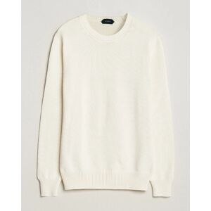 Zanone Soft Cotton Crewneck Sweater Off White