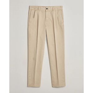 Incotex Tapered Fit Pleated Slacks Light Beige