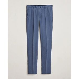 Incotex Slim Fit Washed Cotton Comfort Trousers Dark Blue