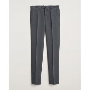 Incotex Regular Fit Comfort Cotton/Linen Trousers Dark Grey