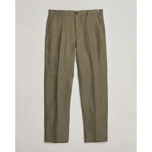 Incotex Straight Fit Pure Linen Trousers Military