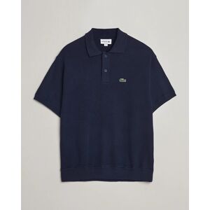 Lacoste Relaxed Fit Moss Stitched Knitted Polo Navy