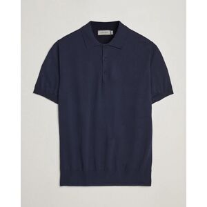 Canali Cotton Short Sleeve Polo Navy