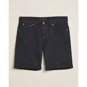 Nudie Jeans Josh Denim Shorts Aged Black