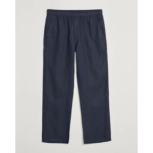 Samsøe Samsøe Sajabari Linen Drawstring Trousers Salute Navy