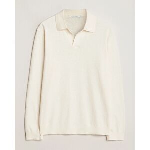 A Day's March Manol Cotton Linen Polo Off White