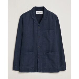 A Day's March Bangher Linen Overshirt Navy