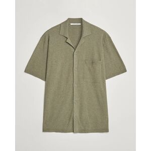 A Day's March Yamu Knitted Herringbone Shirt Olive