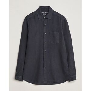 A Day's March Abu Linen Shirt Off Black