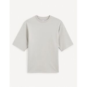 celio T-shirt col rond en coton mélangé - gris FLY GREY - Publicité
