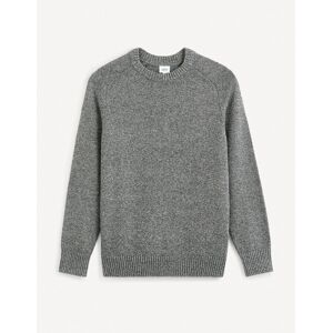 celio Pull col rond 100% coton - gris BLACK MEL