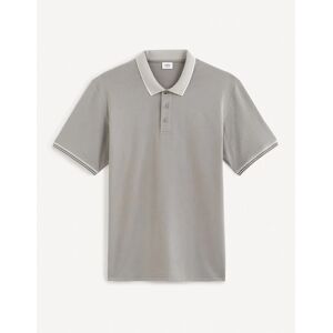 celio Polo jersey boxy en coton - gris GREY