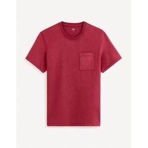 celio T-shirt col rond 100% coton - bordeaux BURGUNDY