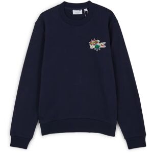 Lacoste Sweat Crew Logo Patch marine m homme