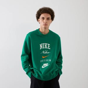 Nike Sweat Crew Club Bb Stack vert m homme - Publicité