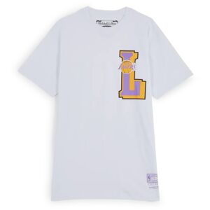 Mitchell & Ness Tee Shirt Lakers Big Letter blanc/violet l homme