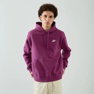 Nike Hoodie Club Small Logo violet xs homme