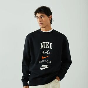 Nike Sweat Crew Club Bb Stack noir xs homme