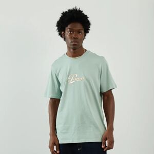 Puma Tee Shirt Satin Logo vert/beige xs homme