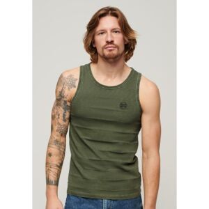 Superdry pour homme. M6010731A T-shirt en coton texturé avec logo Vintage vert (L), Casuel, Sans manches / bretelles - Publicité