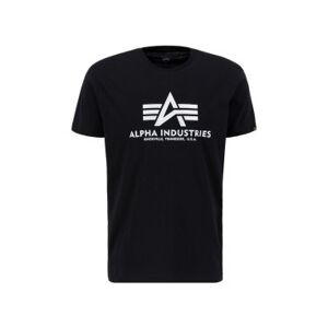 Alpha INDUSTRIES pour homme. 100501CB T-shirt Basic T Carbone noir, argent (L), Casuel, Coton, Manche courte - Publicité