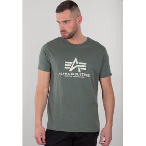 Alpha INDUSTRIES pour homme. 100501 T-shirt basique vert (L), Casuel, Coton, Manche courte - Publicité