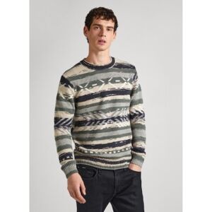 Pepe Jeans pour homme. PM702436 New Niam pull vert (L), Casuel, Coton, Manche longue - Publicité