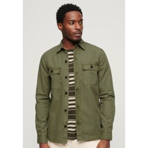 Superdry pour homme. M4010799A Chemise à manches longues vert militaire (M), Casuel, Coton, Manche longue - Publicité